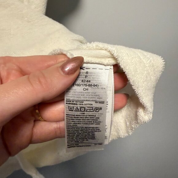 Gap Cotton Beach Terry Button Up Small - Picture 4 of 5